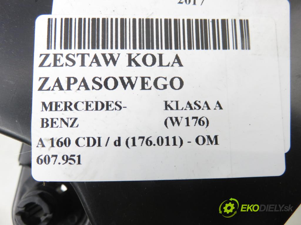 MERCEDES-BENZ KLASA A (W176) HB 2017 66,00 A 160 CDI / d (176.011) 90 - OM 607.951 1461,00 Súprava KOLA: ZÁLOHOVANIE: A2468900300 ; A0005832202