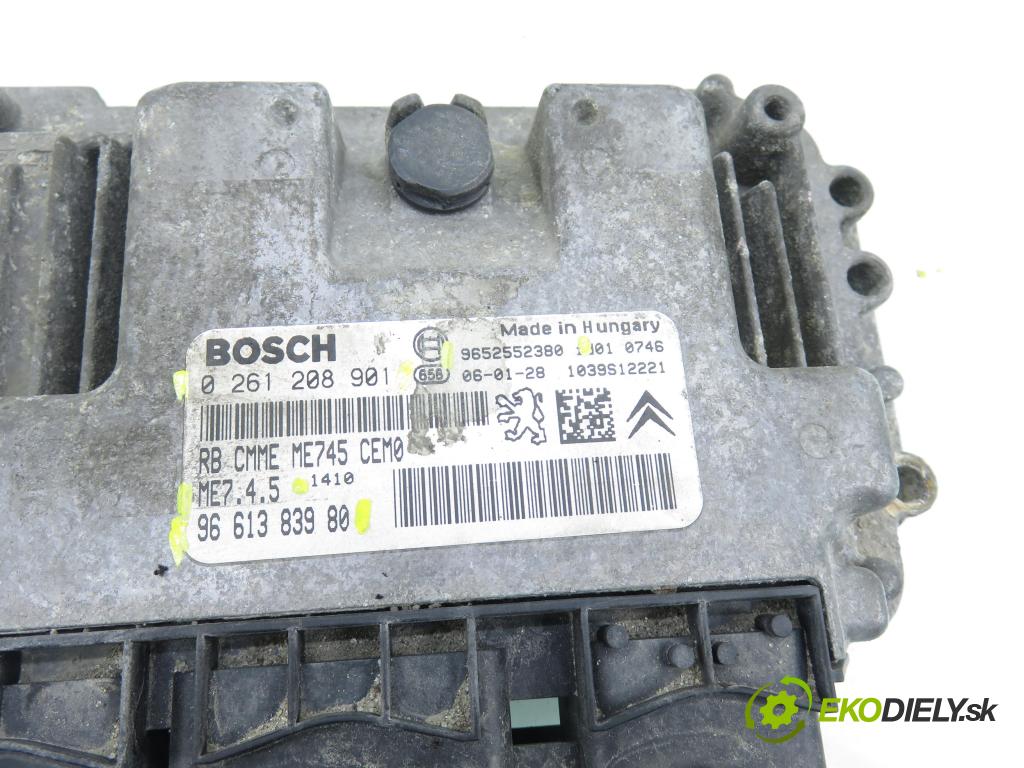 PEUGEOT 206 CC (2D) CABRIO 2006 80,00 1.6 16V - NFU 1587,00 Riadiaca jednotka Motor 9661383980 ; 0261208901 ; 9652552380
