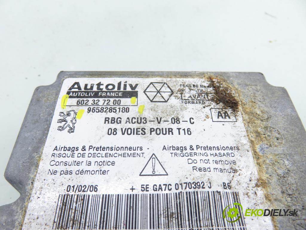PEUGEOT 206 CC (2D) CABRIO 2006 80,00 1.6 16V - NFU 1587,00 MODUL air BAG 9658285180 ; 602327200