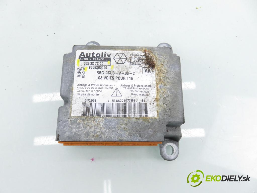 PEUGEOT 206 CC (2D) CABRIO 2006 80,00 1.6 16V - NFU 1587,00 MODUL air BAG 9658285180 ; 602327200