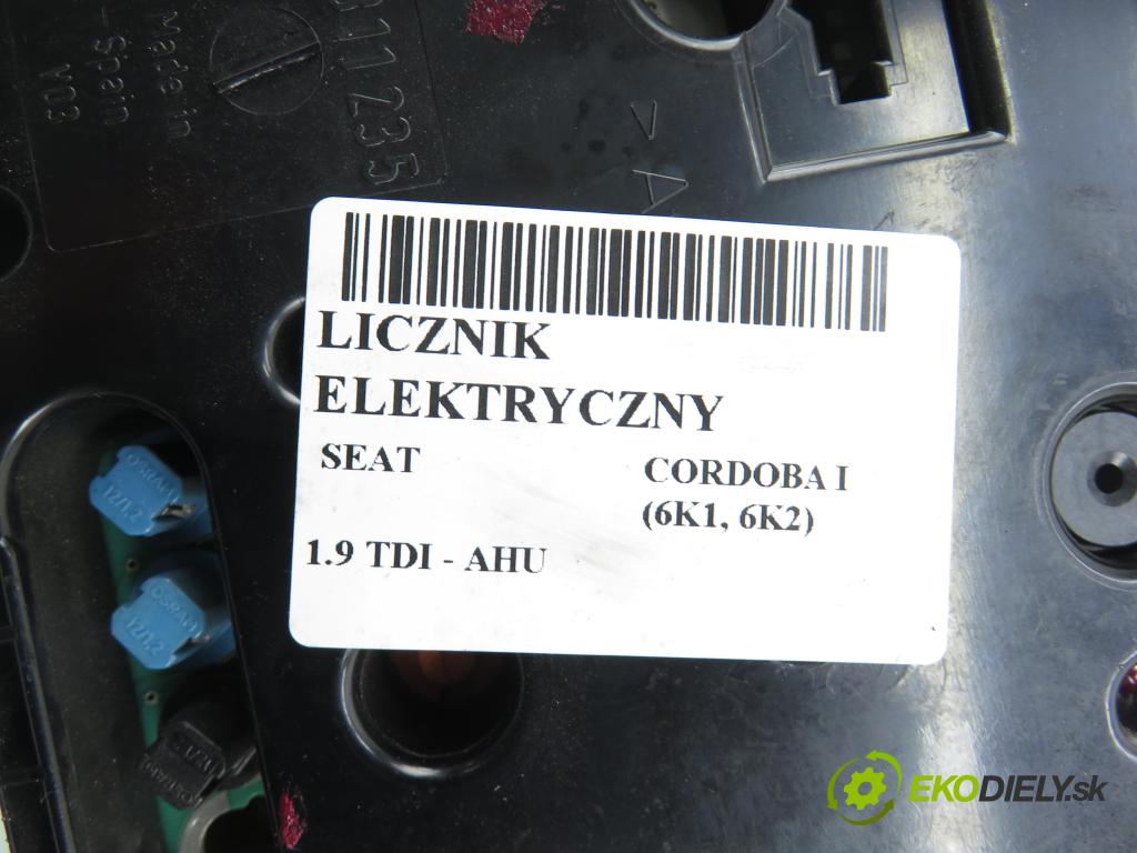 SEAT CORDOBA (6K1, 6K2) SEDAN 1997 66,00 1.9 TDI - AHU 90 1896,00 Prístrojovka elektrický 6K0919033JR