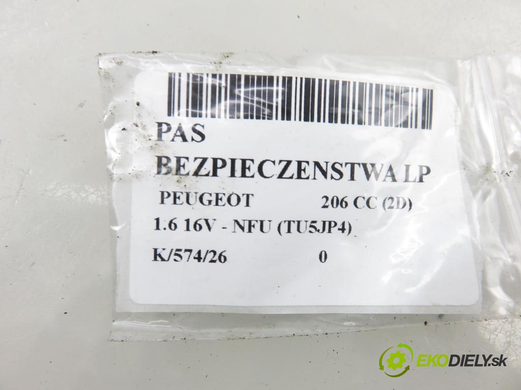 PEUGEOT 206 CC (2D) CABRIO 2006 80,00 1.6 16V - NFU 1587,00 Držiak bezpečnostný LP 96483380XX
