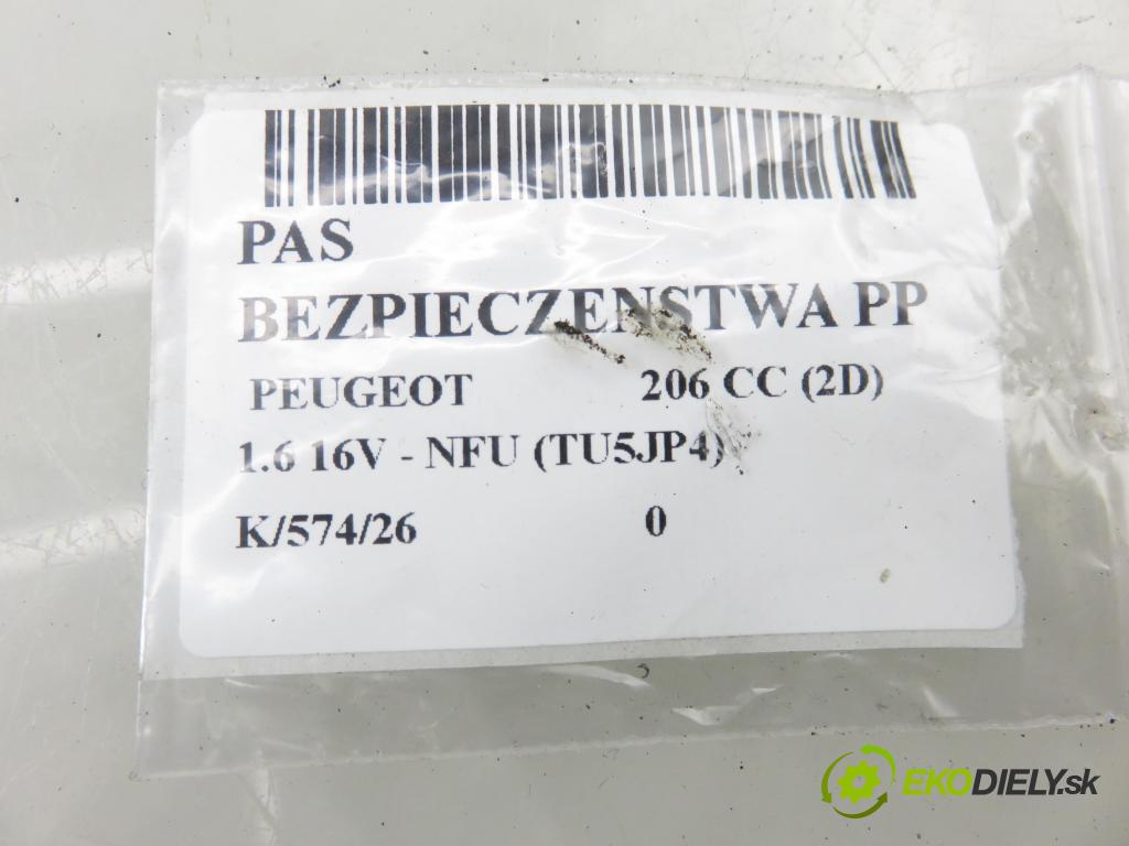 PEUGEOT 206 CC (2D) CABRIO 2006 80,00 1.6 16V - NFU 1587,00 Držiak bezpečnostný PP 96483379XX