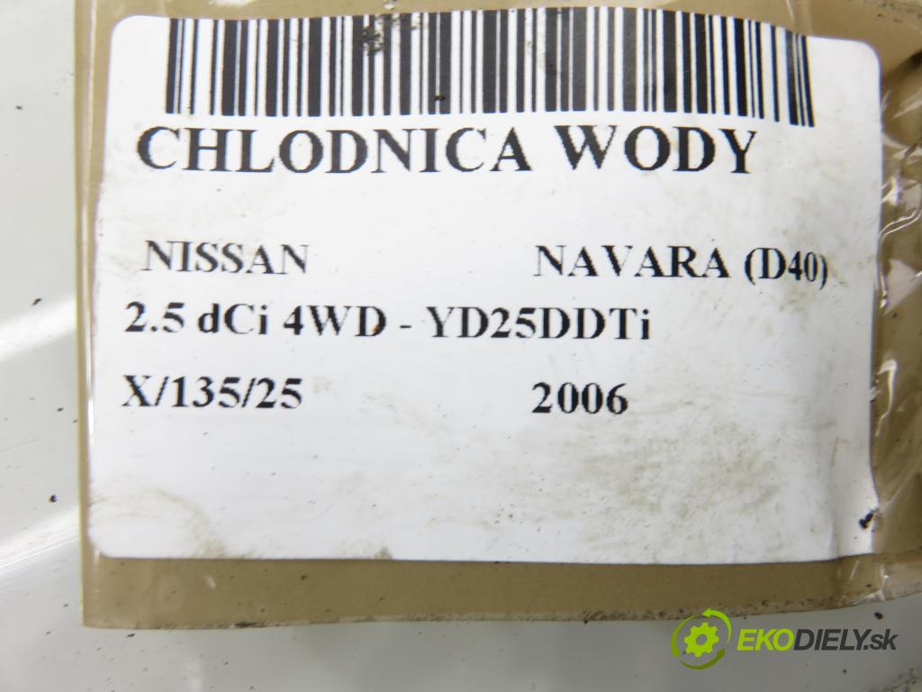 NISSAN NP300 NAVARA (D40) PICK-UP 2006 126,00 2.5 dCi 171 2488,00 chladič vody