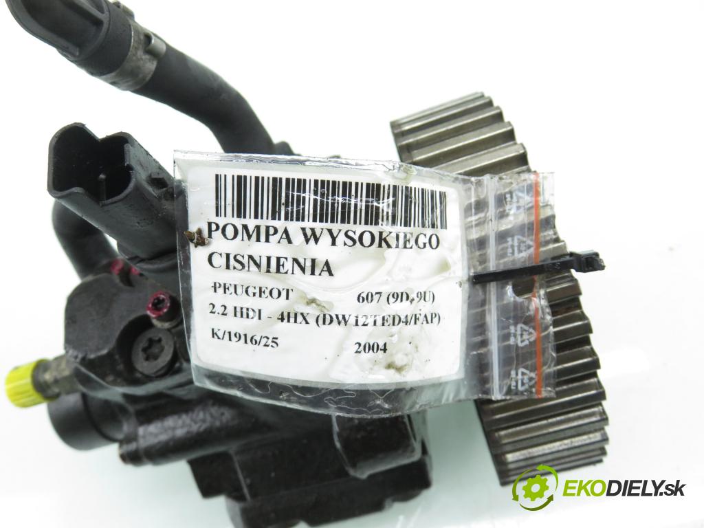 PEUGEOT 607 (9D, 9U) SEDAN 2004 98,00 2.2 HDI - 4HX (DW12TED4/FAP) 2179,00 Pumpa vysokého tlaku 0445010021 ; 0281002493