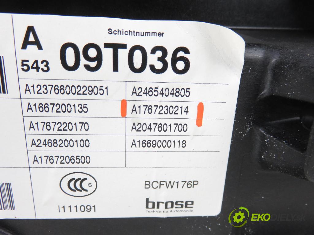 MERCEDES-BENZ KLASA A (W176) HB 2017 66,00 A 160 CDI / d (176.011) 90 - OM 607.951 1461,00 Mechanizmus okien A2469065100 ; A1767230214