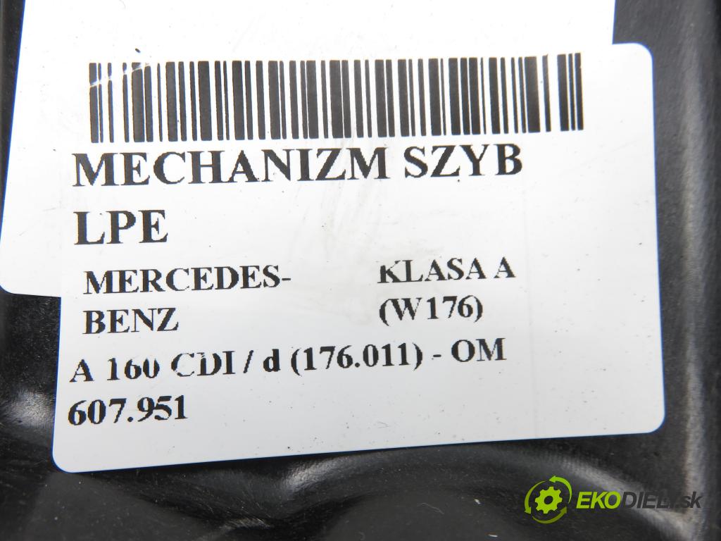 MERCEDES-BENZ KLASA A (W176) HB 2017 66,00 A 160 CDI / d (176.011) 90 - OM 607.951 1461,00 Mechanizmus okien A2469065100 ; A1767230214