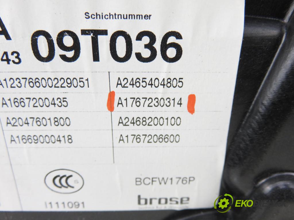 MERCEDES-BENZ KLASA A (W176) HB 2017 66,00 A 160 CDI / d (176.011) 90 - OM 607.951 1461,00 mechanismus oken PPE A2469065200 ; A1767230314