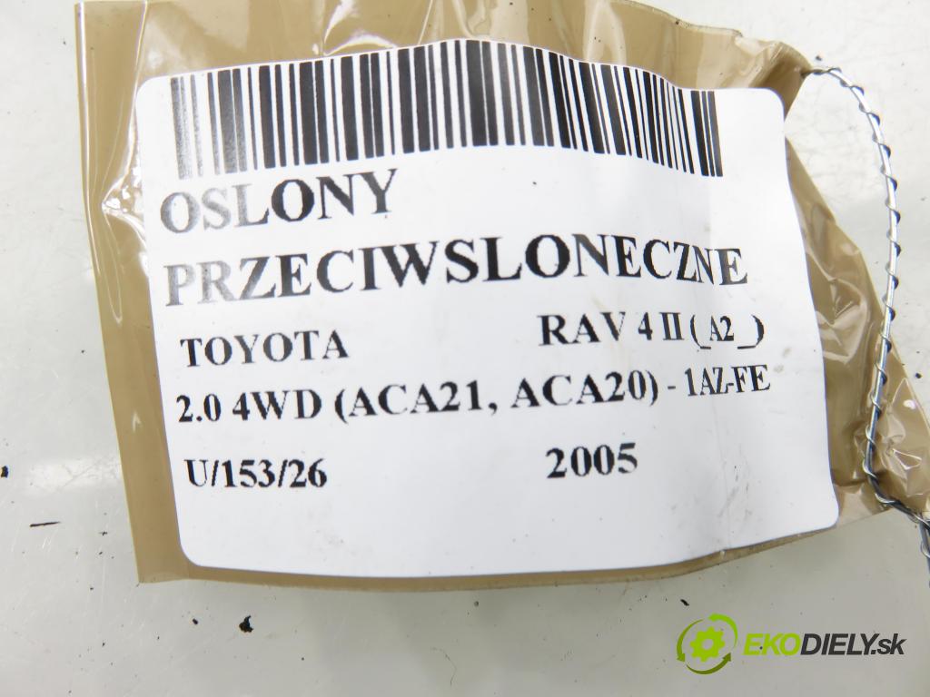 TOYOTA RAV 4 II (_A2_) SUV 2005 110,00 2.0 4WD 150 - 1AZ-FE 1998,00 kryty protislnečné