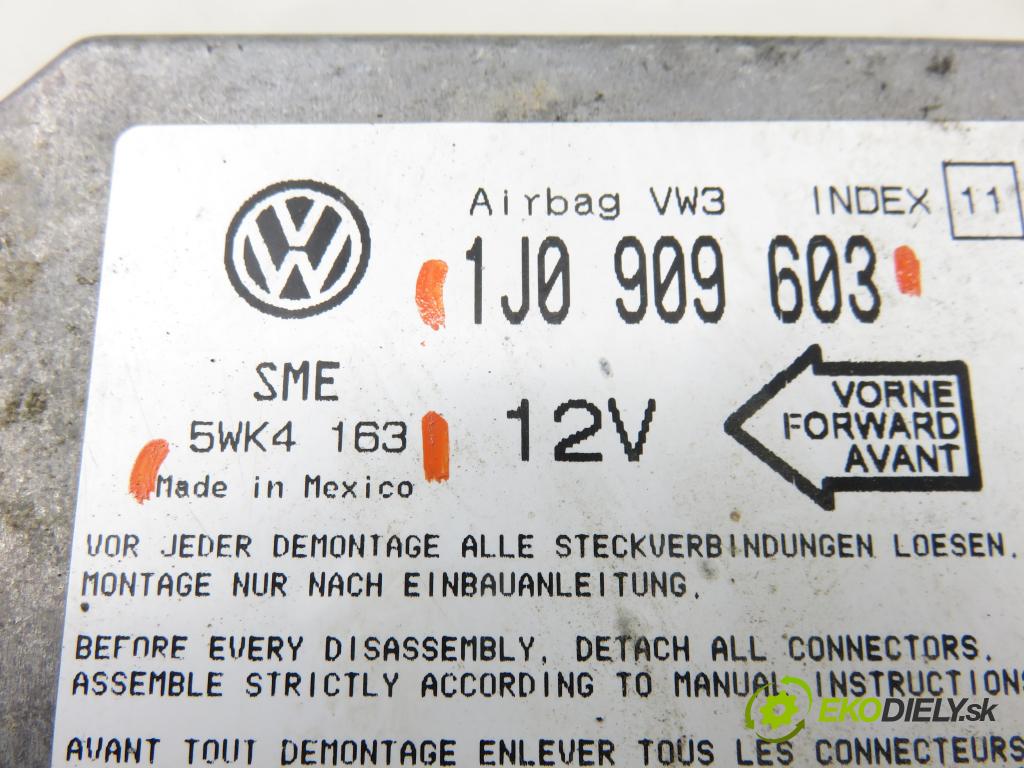 VW TRANSPORTER IV Autobus (70XB, 70XC, 7DB, 7DW, 7DK) BUS 2001 50,00 1.9 TD - ABL 1896,00 MODUL air BAG 1J0909603 ; 5WK4163