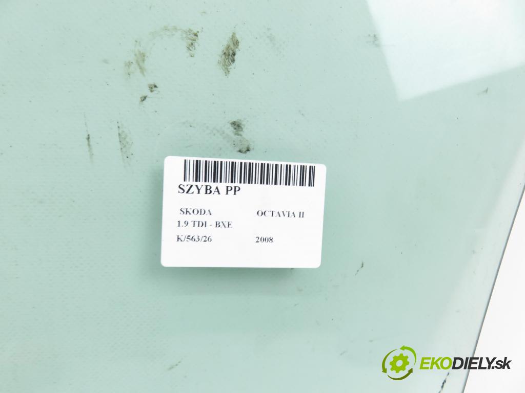 SKODA OCTAVIA II (1Z3) LIFTBACK 2008 77,00 1.9 TDI - BXE 1896,00 Okno PP 