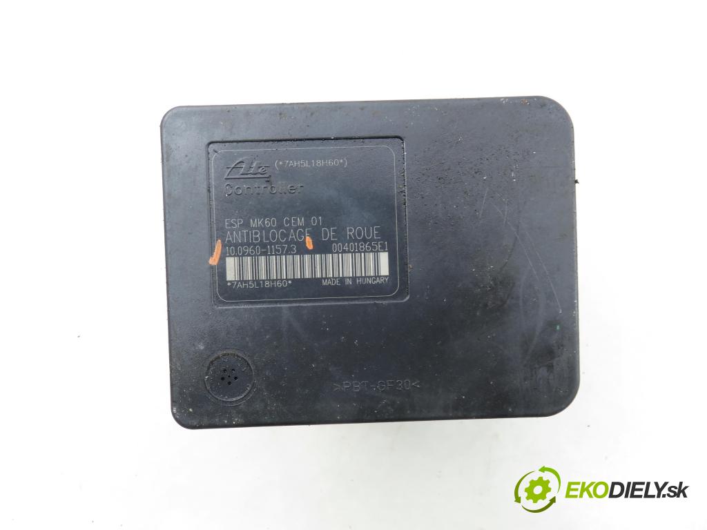 PEUGEOT 206 CC (2D) CABRIO 2006 80,00 1.6 16V - NFU 1587,00 Pumpa ABS 10096011573 ; 10020602294 ; 9659137080 (Pumpa ABS)