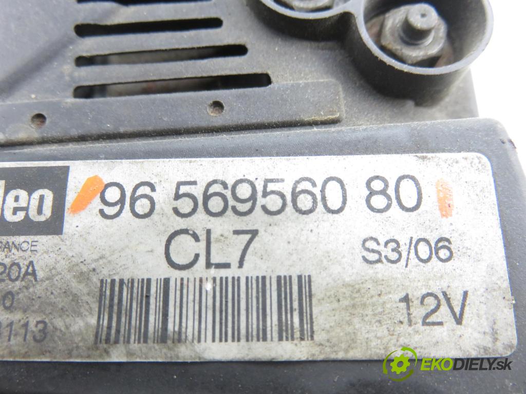 PEUGEOT 206 CC (2D) CABRIO 2006 80,00 1.6 16V - NFU 1587,00 Alternátor 9656956080 (Alternátor)