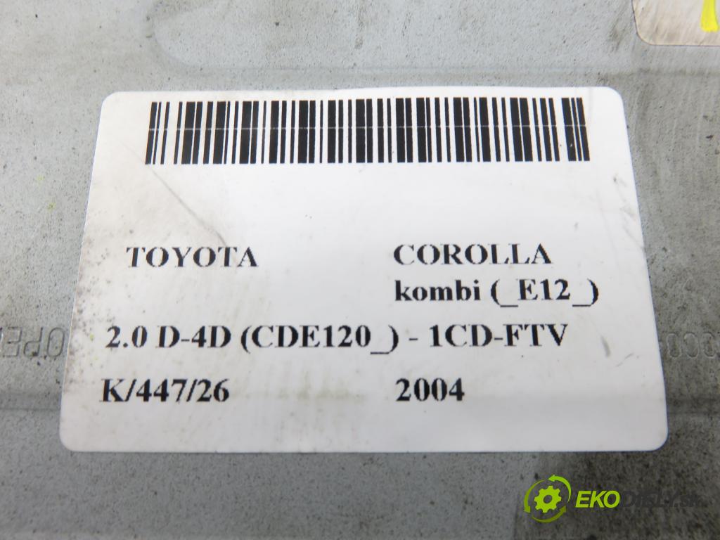 TOYOTA COROLLA kombi (_E12_) KOMBI 2004 66,00 2.0 D-4D (CDE120_) - 1CD-FTV 1995,00 RADIO CD 8612002260