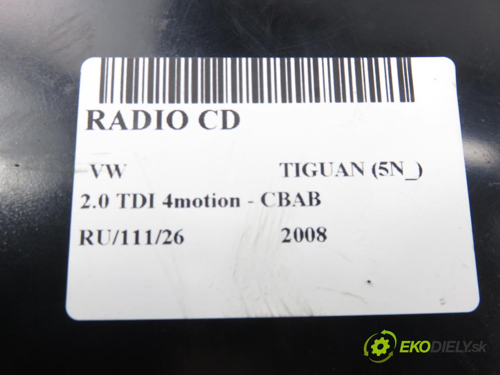 VW TIGUAN (5N_) SUV 2008 103,00 2.0 TDI 4motion - CBAB 1968,00 RADIO CD 7E0035156B