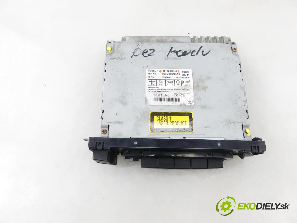 TOYOTA YARIS (_P1_) HB 2004 55,00 1.4 D-4D (NLP10_) - 1ND-TV 1364,00 RADIO CD 861200D140