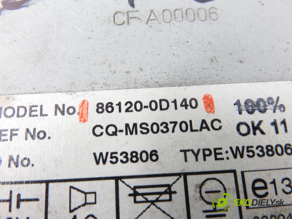 TOYOTA YARIS (_P1_) HB 2004 55,00 1.4 D-4D (NLP10_) - 1ND-TV 1364,00 RADIO CD 861200D140
