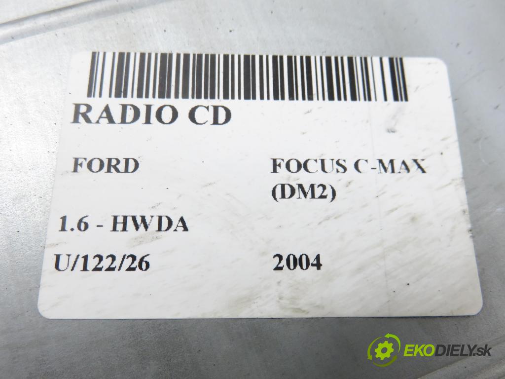 FORD FOCUS C-MAX (DM2) MINIVAN 2004 74,00 1.6 - HWDA 1596,00 RADIO CD 3M5T18C815BE