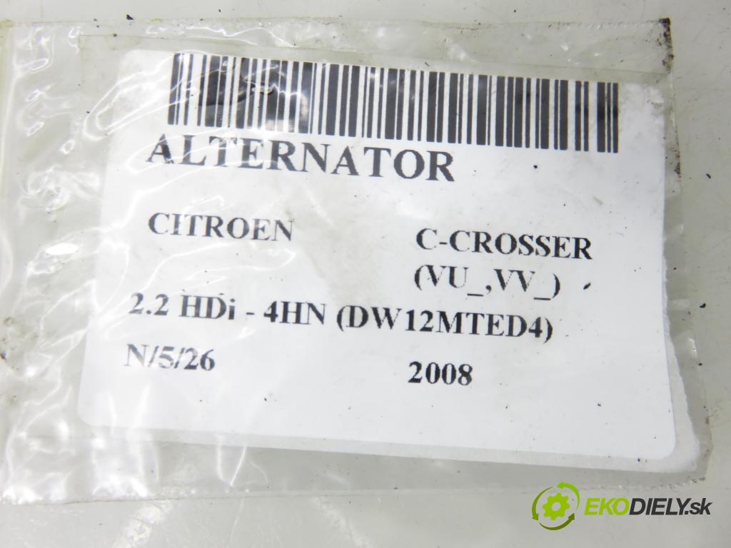 CITROEN C-CROSSER (EP_) SUV 2008 115,00 2.2 HDi 160 - 4HN (DW12MTED4) 2179,00 Alternátor 9662731680 (Alternátor)