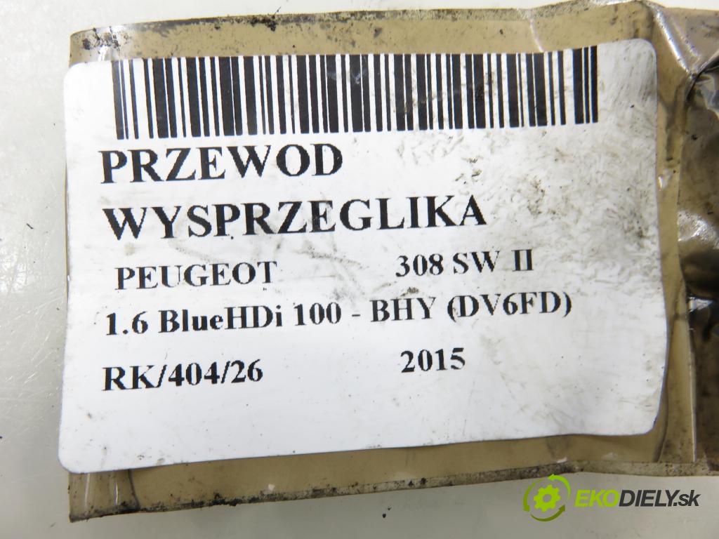 PEUGEOT 308 SW II KOMBI 2015 73,00 1.6 BlueHDi 100 - BHY (DV6FD) 1560,00 rúrka vypínacieho ložiska 9808780480