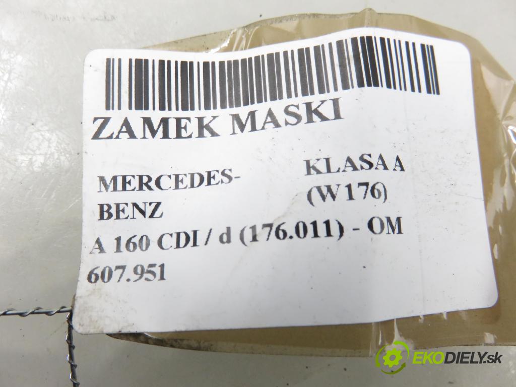 MERCEDES-BENZ KLASA A (W176) HB 2017 66,00 A 160 CDI / d (176.011) 90 - OM 607.951 1461,00 zámok kapoty A2468700558