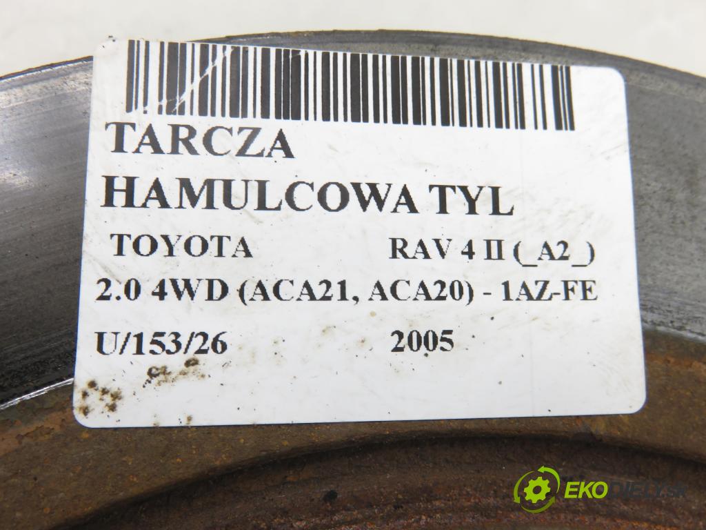 TOYOTA RAV 4 II (_A2_) SUV 2005 110,00 2.0 4WD 150 - 1AZ-FE 1998,00 Lamela kotúč brzdová zadné DF4441
