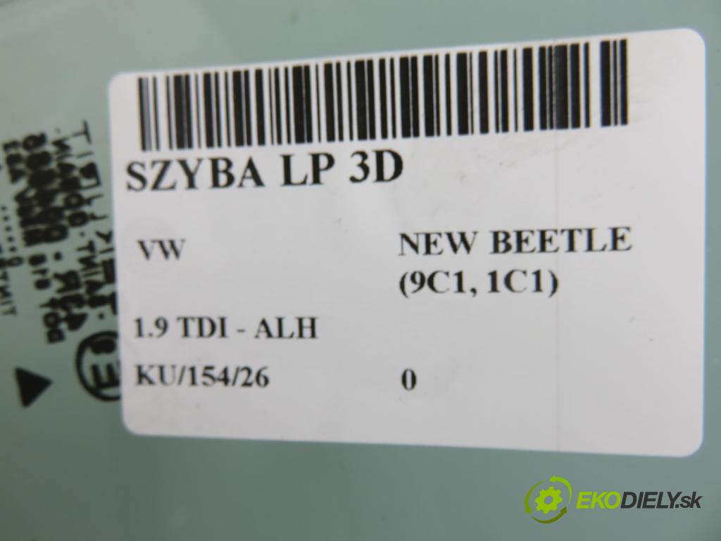 VW NEW BEETLE (9C1, 1C1) HB 2001 66,00 1.9 TDI 90 - ALH 1896,00 Okno LP 3D