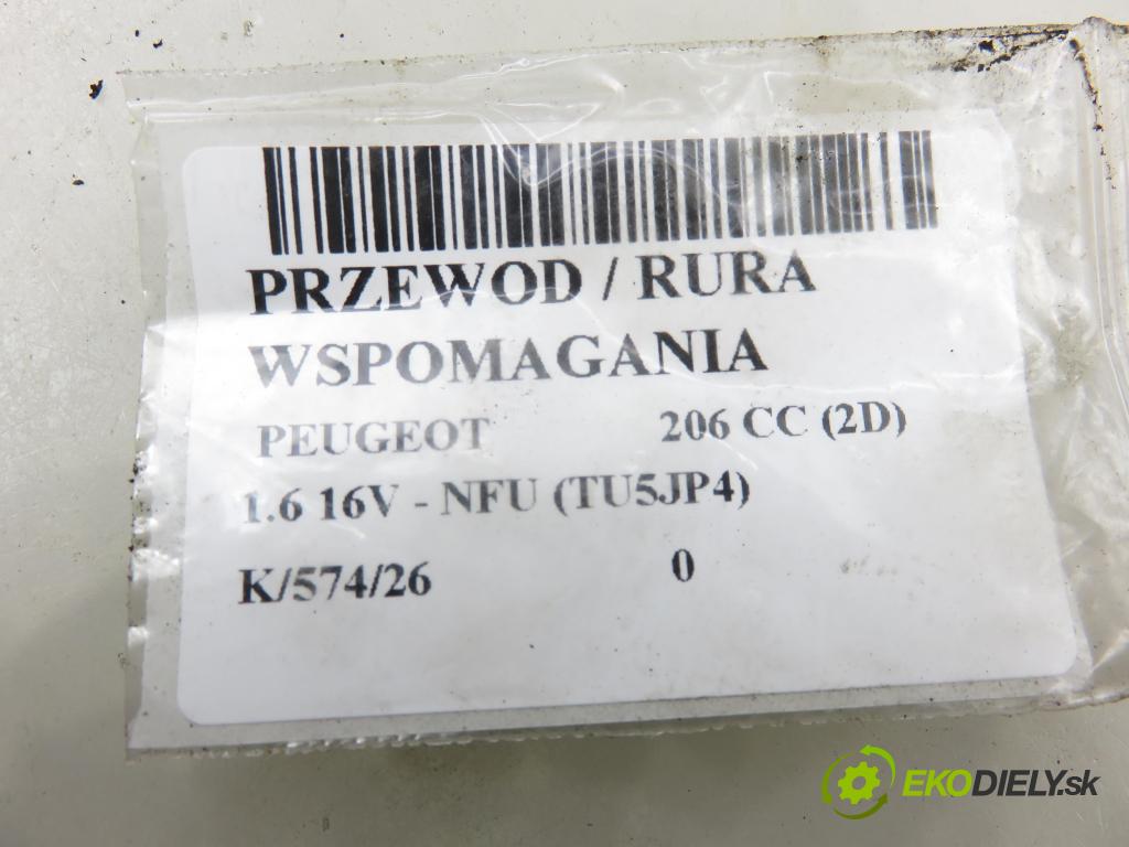 PEUGEOT 206 CC (2D) CABRIO 2006 80,00 1.6 16V - NFU 1587,00 rúrka / Rúra servočerpadlo 9659809380 ; 9659809280