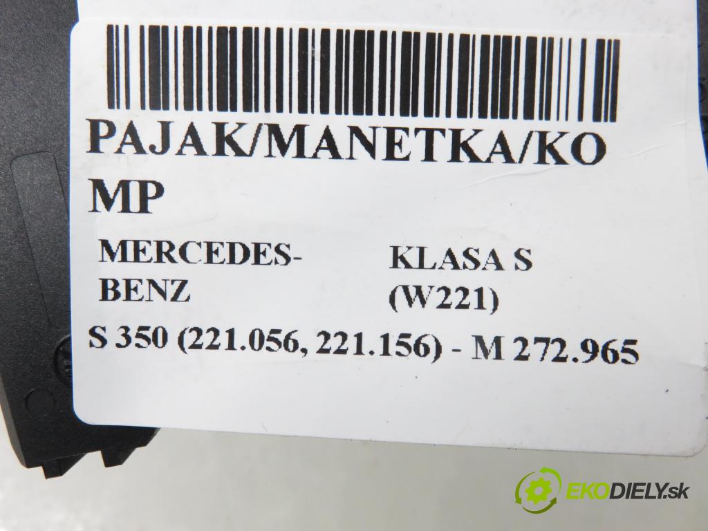 MERCEDES-BENZ KLASA S (W221) SEDAN 2008 200,00 S 350 (221.056, 221.156) - M 272.965 3498,00 páčka/prepínač A2215459232