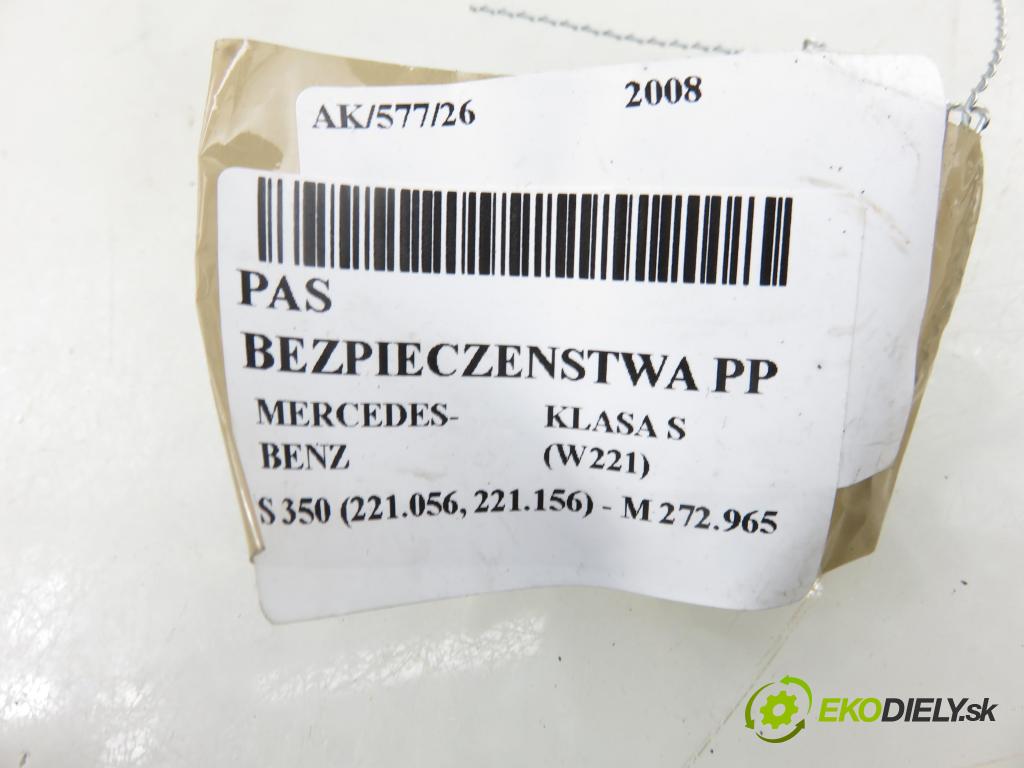 MERCEDES-BENZ KLASA S (W221) SEDAN 2008 200,00 S 350 (221.056, 221.156) - M 272.965 3498,00 Držiak bezpečnostný PP 33043797