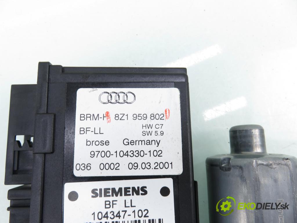 AUDI A2 (8Z0) HB 2001 55,00 1.4 - AUA 1390,00 motorek sťahovaní oken PP 5WK48722BBF ; 0130821765 ; 8Z1959802