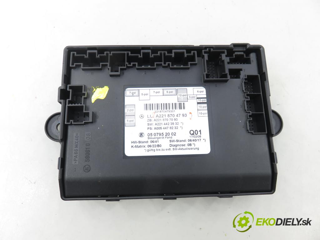 MERCEDES-BENZ KLASA S (W221) SEDAN 2008 200,00 S 350 (221.056, 221.156) - M 272.965 3498,00 MODUL Dvere A2218704793