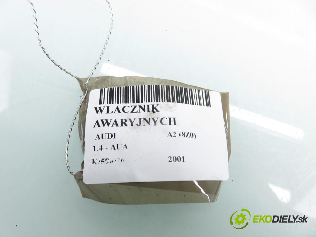 AUDI A2 (8Z0) HB 2001 55,00 1.4 - AUA 1390,00 prepínač výstražných (núdzových) 8Z0941509A