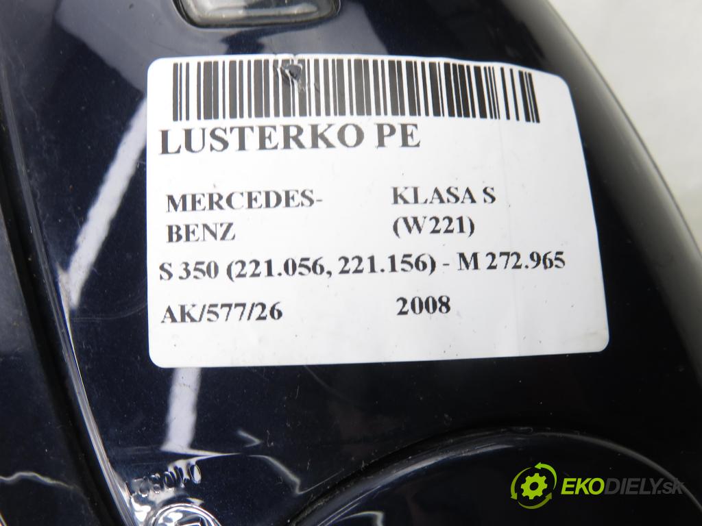 MERCEDES-BENZ KLASA S (W221) SEDAN 2008 200,00 S 350 (221.056, 221.156) - M 272.965 3498,00 Spätné zrkadlo