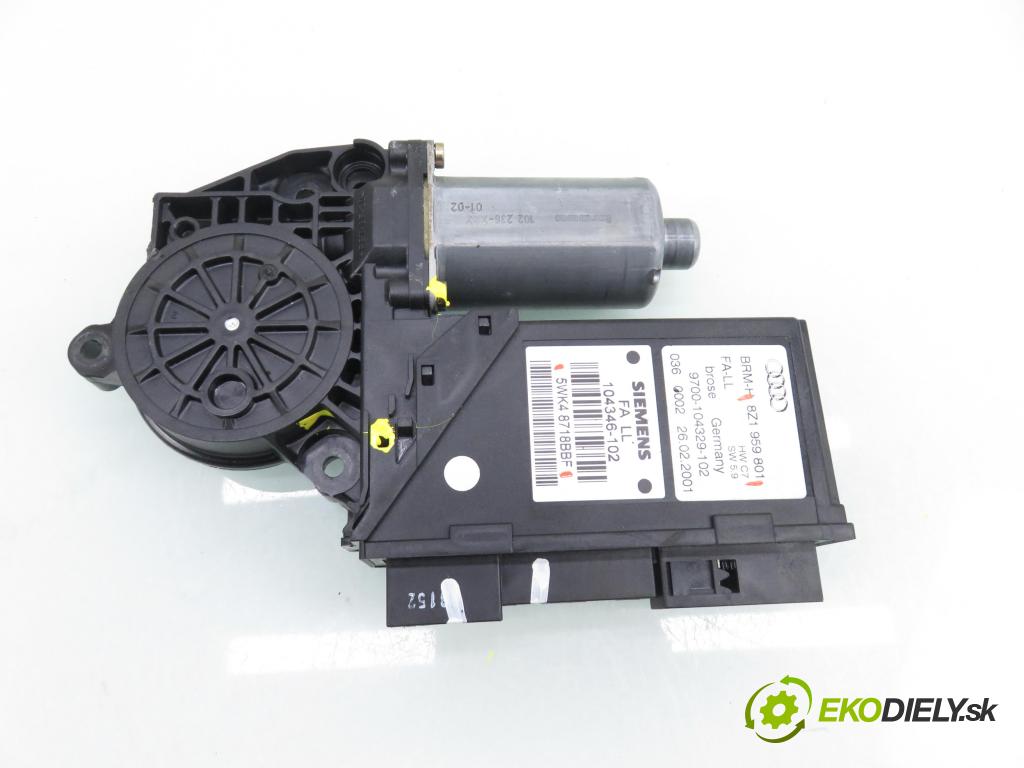 AUDI A2 (8Z0) HB 2001 55,00 1.4 - AUA 1390,00 Motorček sťahovania okien LP 8Z1959801 ; 5WK48718BBF ; 0130821764