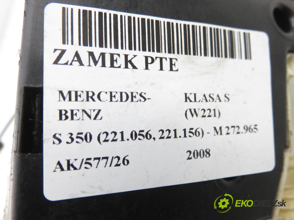 MERCEDES-BENZ KLASA S (W221) SEDAN 2008 200,00 S 350 (221.056, 221.156) - M 272.965 3498,00 zámok PTE A2217302435
