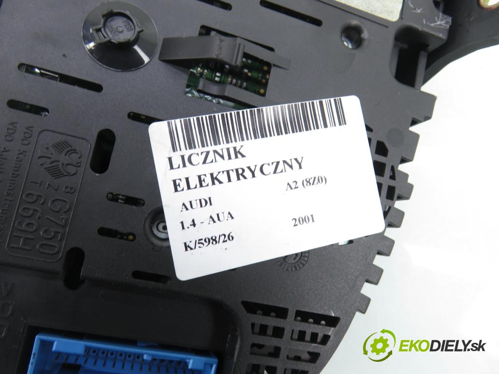 AUDI A2 (8Z0) HB 2001 55,00 1.4 - AUA 1390,00 Prístrojovka elektrický 8Z0920900A