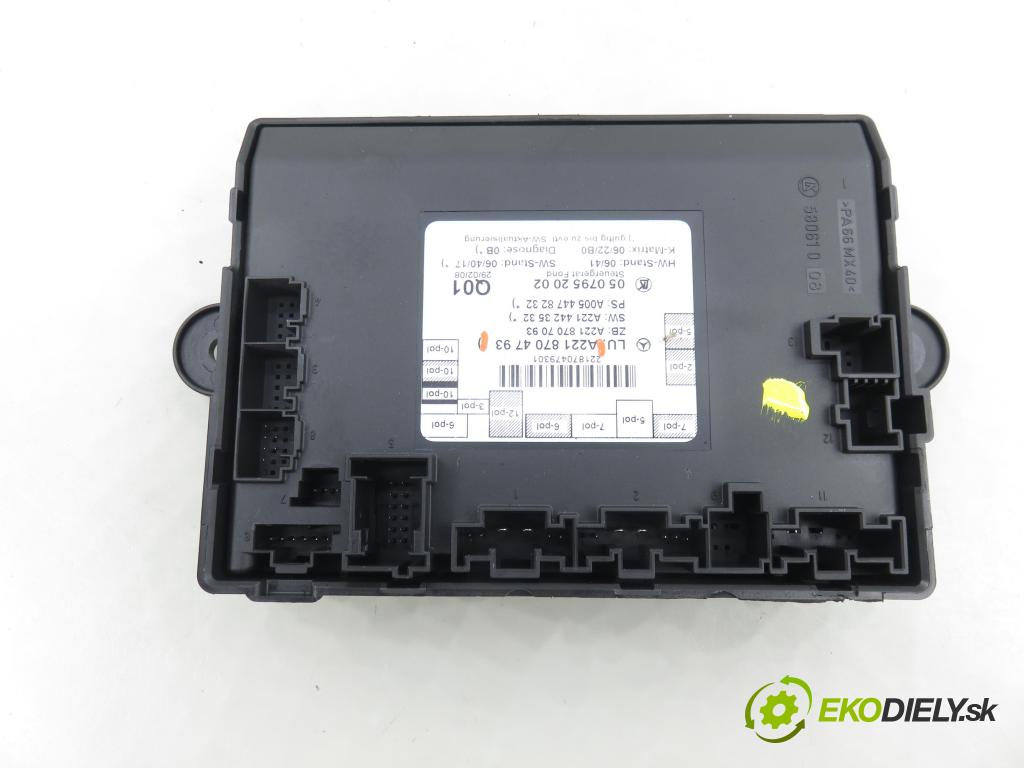 MERCEDES-BENZ KLASA S (W221) SEDAN 2008 200,00 S 350 (221.056, 221.156) - M 272.965 3498,00 MODUL Dvere A2218704793