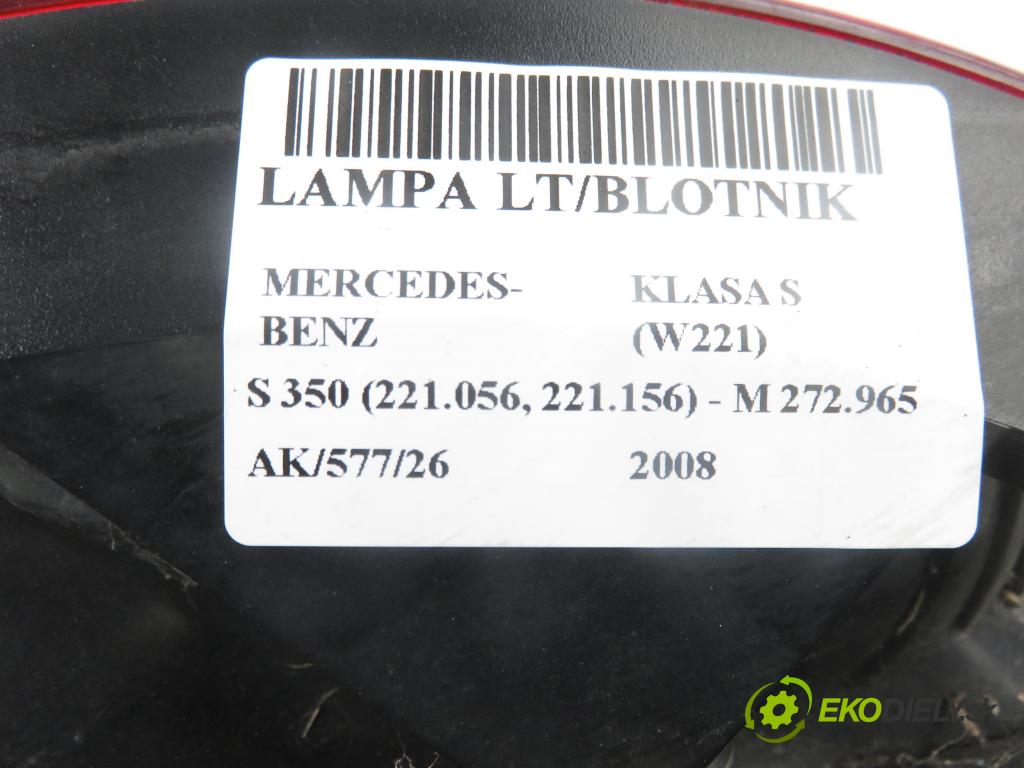 MERCEDES-BENZ KLASA S (W221) SEDAN 2008 200,00 S 350 (221.056, 221.156) - M 272.965 3498,00 Svetlo ľavé zadné A2218200166