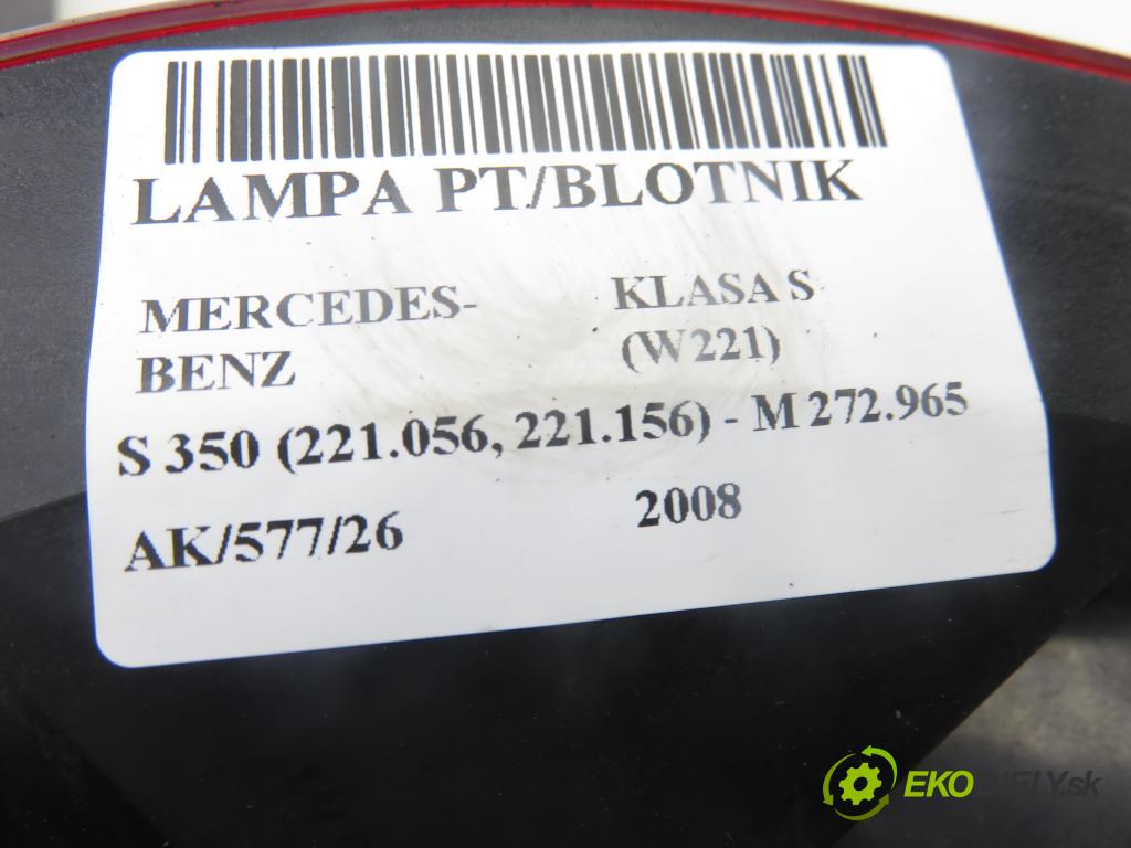 MERCEDES-BENZ KLASA S (W221) SEDAN 2008 200,00 S 350 (221.056, 221.156) - M 272.965 3498,00 Svetlo pravé zadné A2218200266
