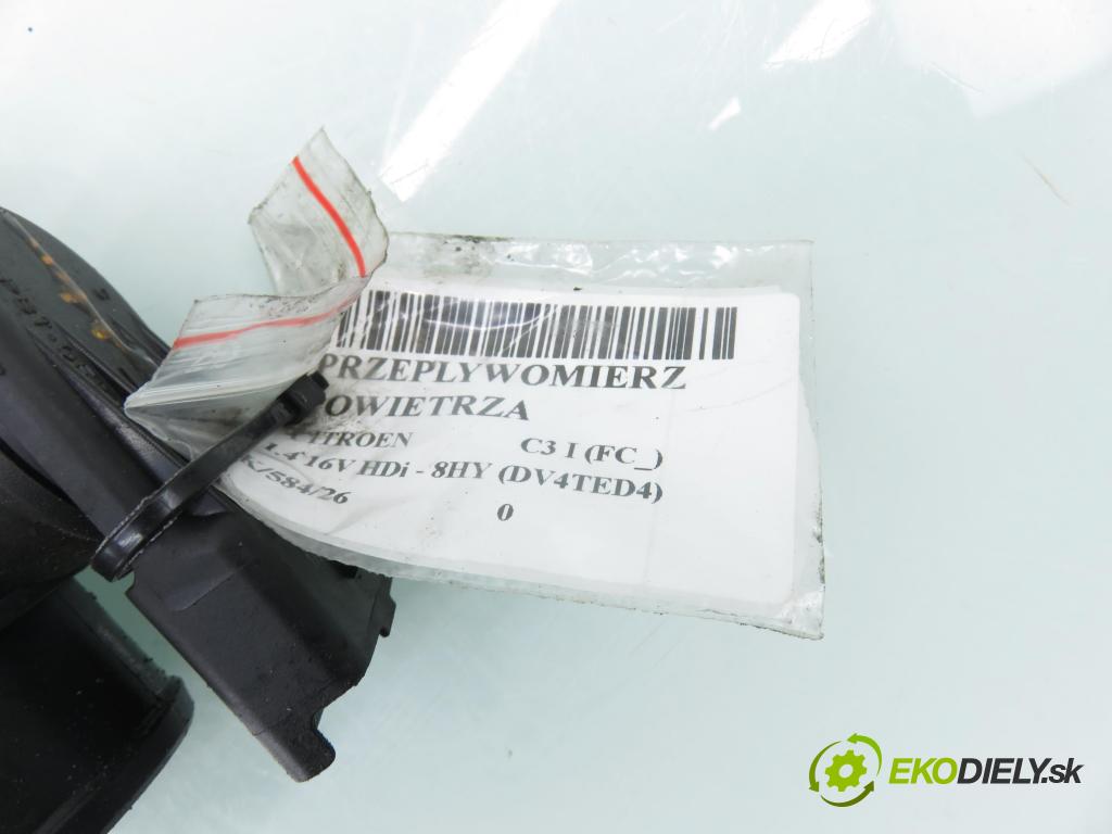 CITROEN C3 I (FC_) HB 2003 66,00 1.4 16V HDi - 8HY (DV4TED4) 1398,00 váha vzduchu vzduchu 728342070 ; 9647570080