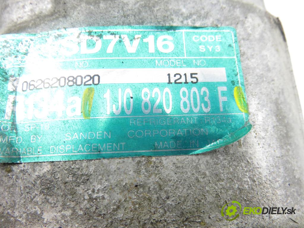 VW NEW BEETLE (9C1, 1C1) HB 2001 66,00 1.9 TDI 90 - ALH 1896,00 KOMPRESOR: klimatizácie 1J0820803F (Kompresor klimatizácie)