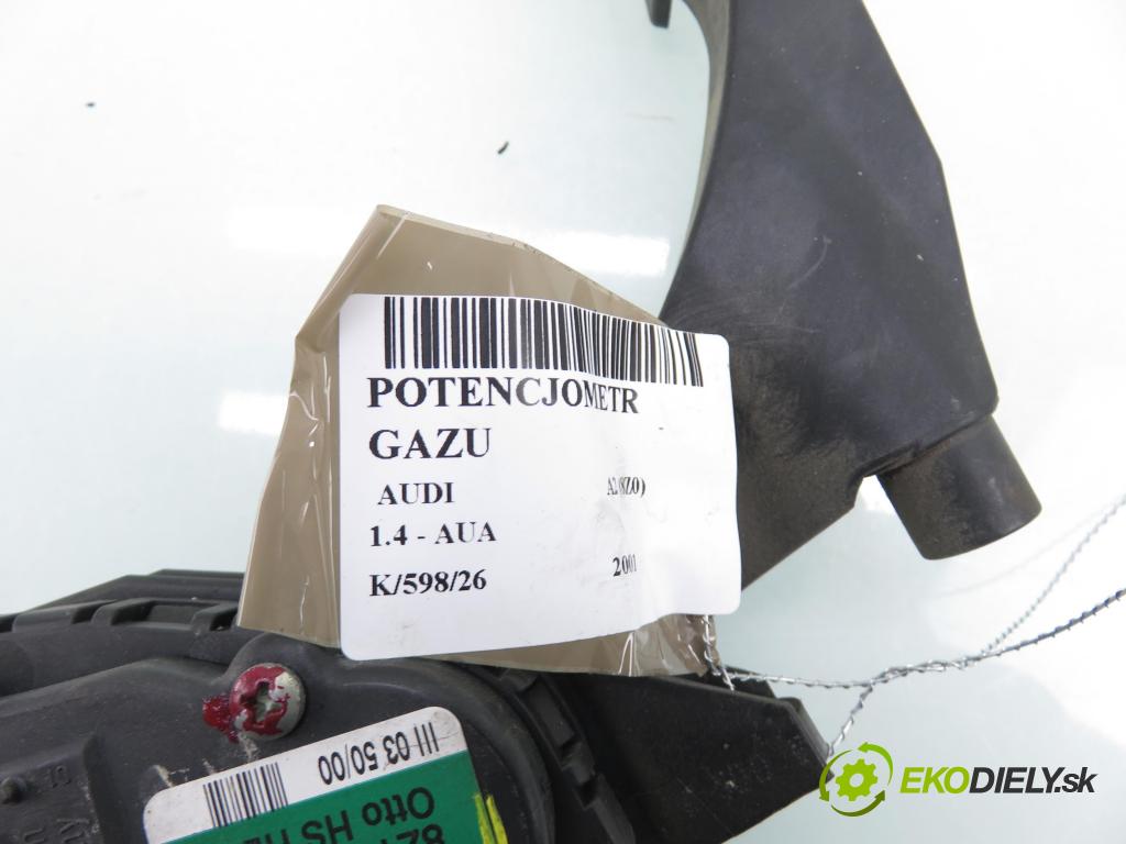 AUDI A2 (8Z0) HB 2001 55,00 1.4 - AUA 1390,00 Potenciometer plynu 8Z1721523 ; 6PV00802615 (Potenciometer plynového pedálu)