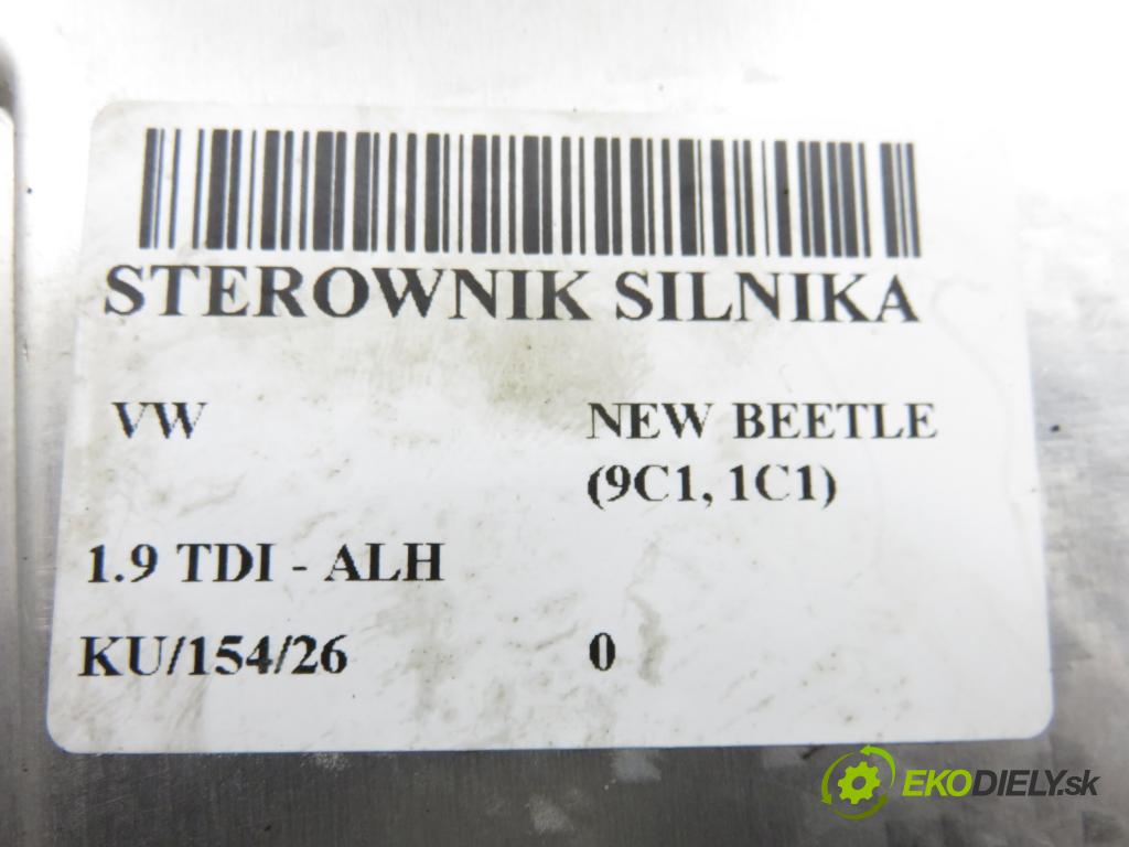 VW NEW BEETLE (9C1, 1C1) HB 2001 66,00 1.9 TDI 90 - ALH 1896,00 řídící jednotka motora 038906012Q ; 0281010133