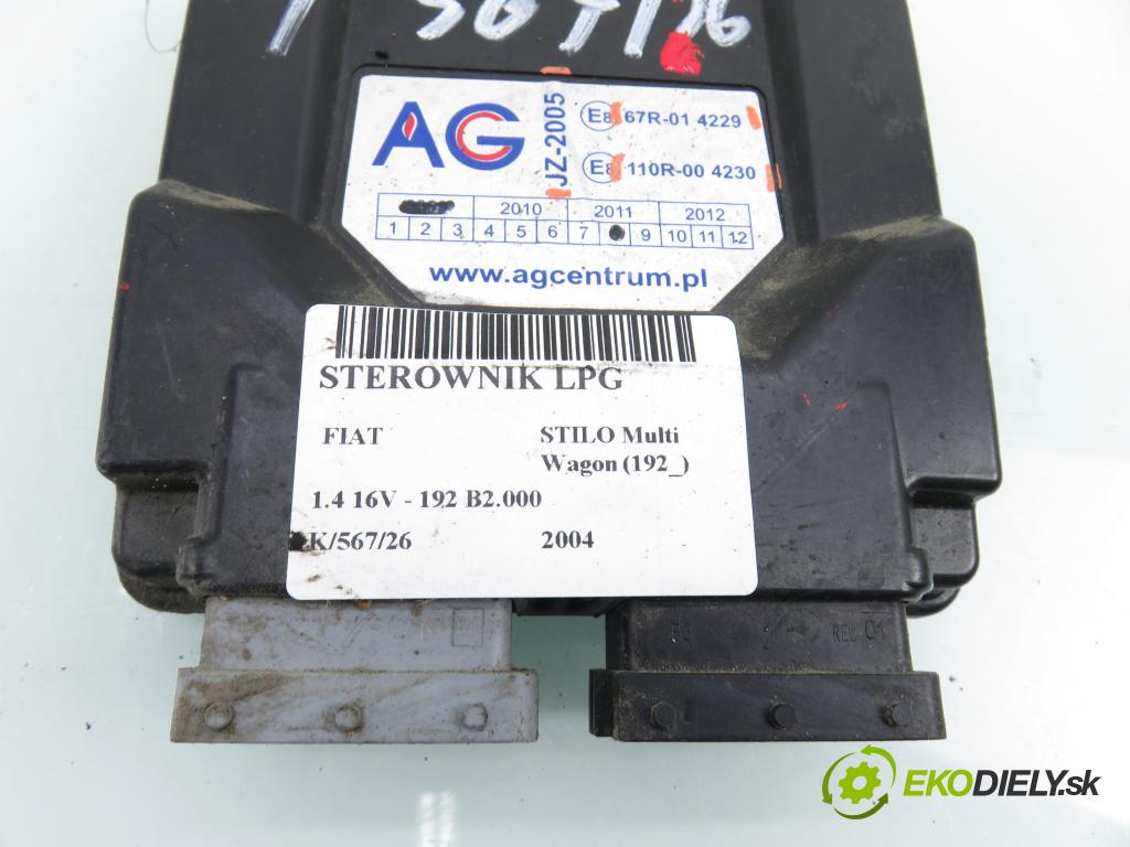 FIAT STILO Multi Wagon (192_) KOMBI 2004 66,00 1.4 16V - 192 B2.000 1368,00 Riadiaca jednotka LPG JZ2005 ; 67R014229 ; 110R004230