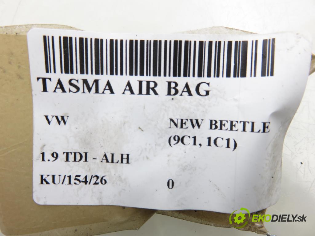VW NEW BEETLE (9C1, 1C1) HB 2001 66,00 1.9 TDI 90 - ALH 1896,00 PÁSKA: air BAG 1J0959654AG