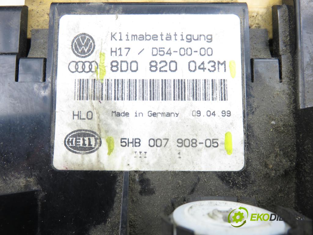 AUDI A4 Avant (8D5, B5) KOMBI 1999 66,00 1.9 TDI 90 1896,00 Panel kúrenia KLIMATRONIK 8D0820043M ; 5HB00790805
