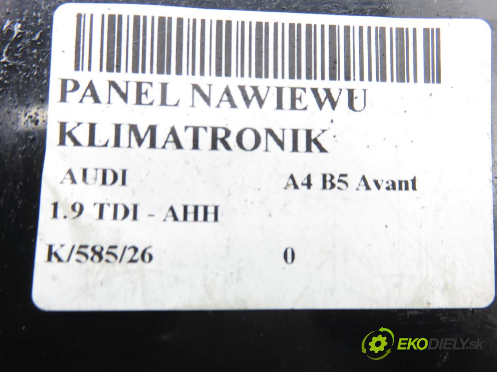 AUDI A4 Avant (8D5, B5) KOMBI 1999 66,00 1.9 TDI 90 1896,00 Panel kúrenia KLIMATRONIK 8D0820043M ; 5HB00790805