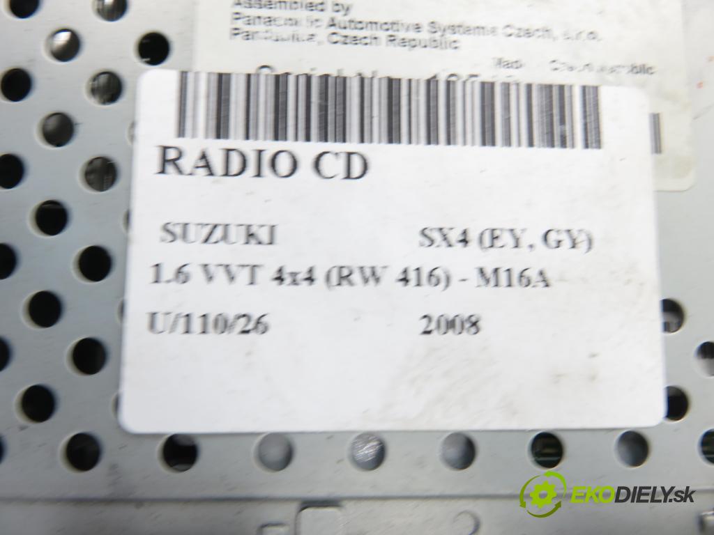 SUZUKI SX4 (EY, GY) CROSSOVER 2008 79,00 1.6 VVT 4x4 (RW 416) 107 - M16A 1586,00 RADIO CD 3910179JB
