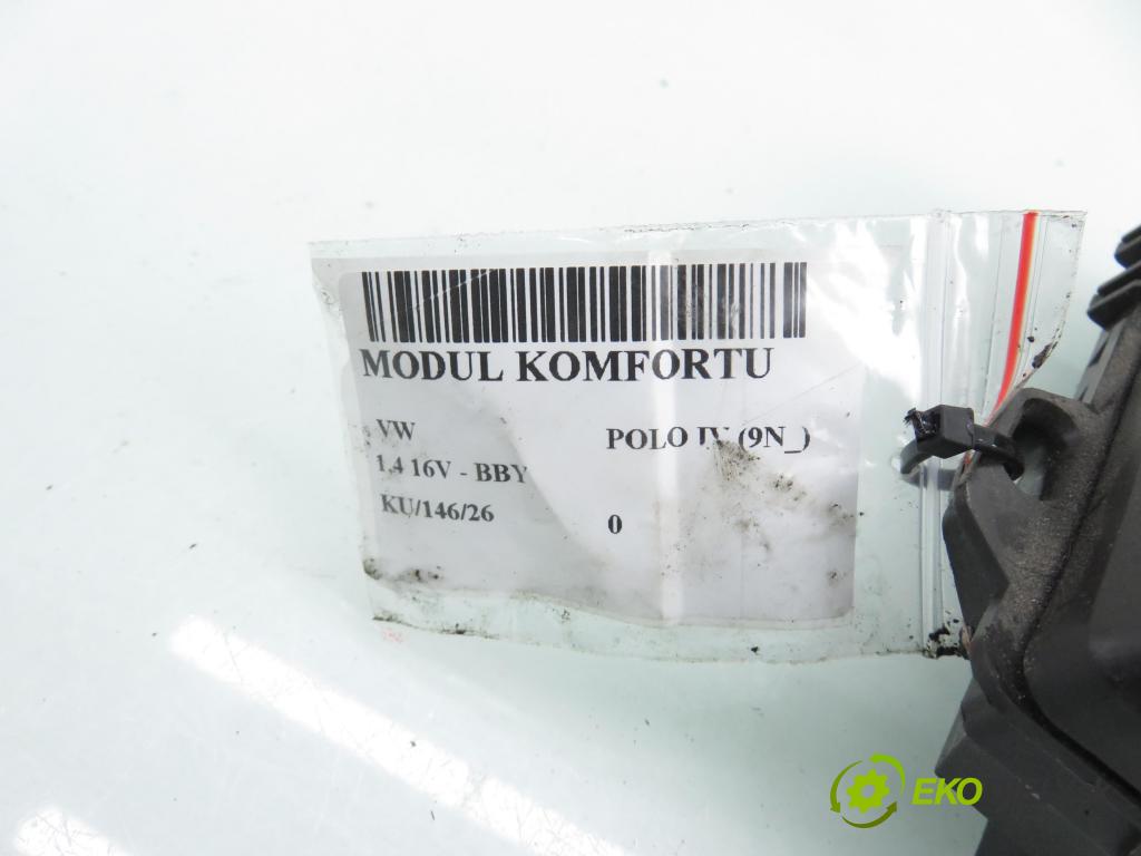 VW POLO (9N_) HB 2002 55,00 1.4 16V 75 - BBY 1390,00 MODUL komfortu 6Q1937049C ; 5WK48212C